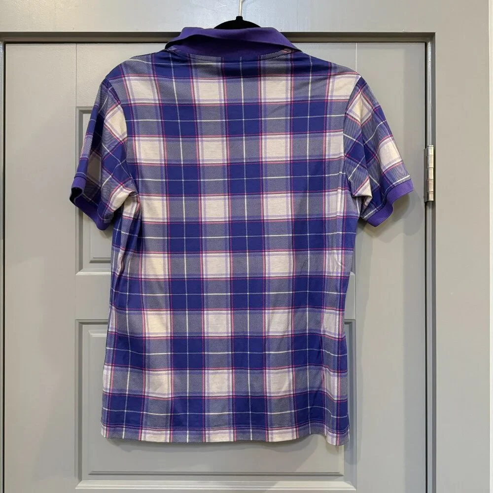 ST. ANDREWS LINKS TARTAN COLLECTION | Purple Tartan Golf Polo Size Medium - Picture 6 of 11